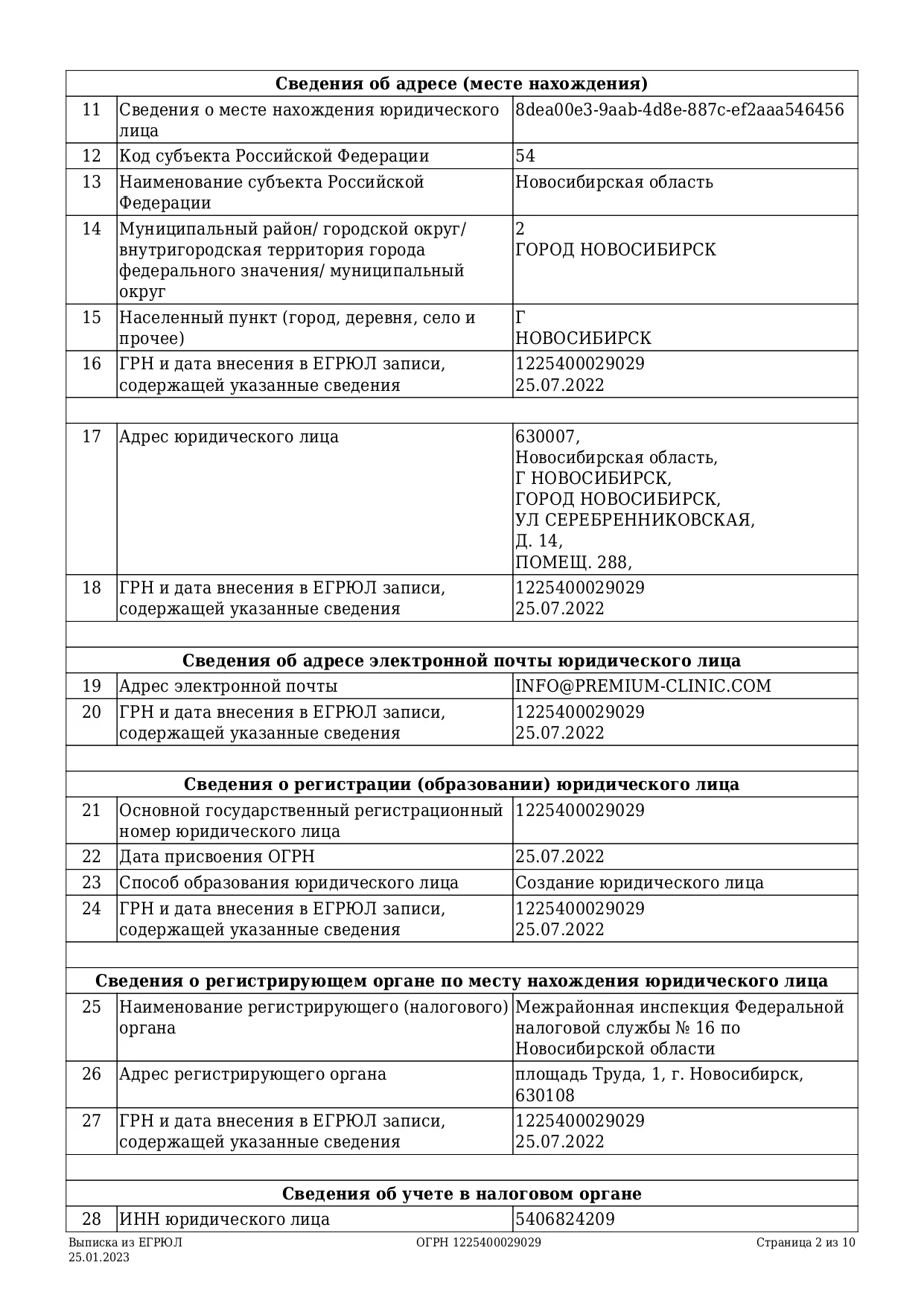 Выписка из ЕГРЮЛ, лист 2.